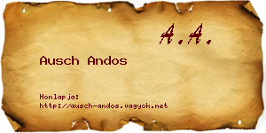 Ausch Andos névjegykártya